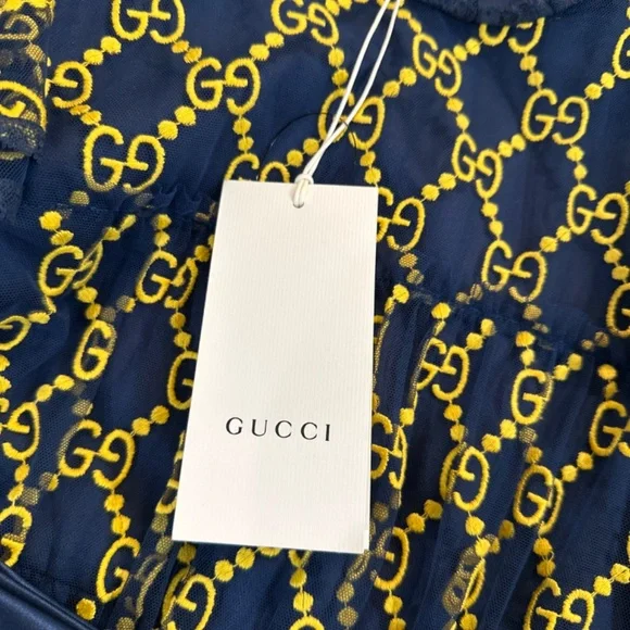 Price Drop ❤️ Gucci Tulle GG logo dress with sequin embroidery - Picture 9 of 14